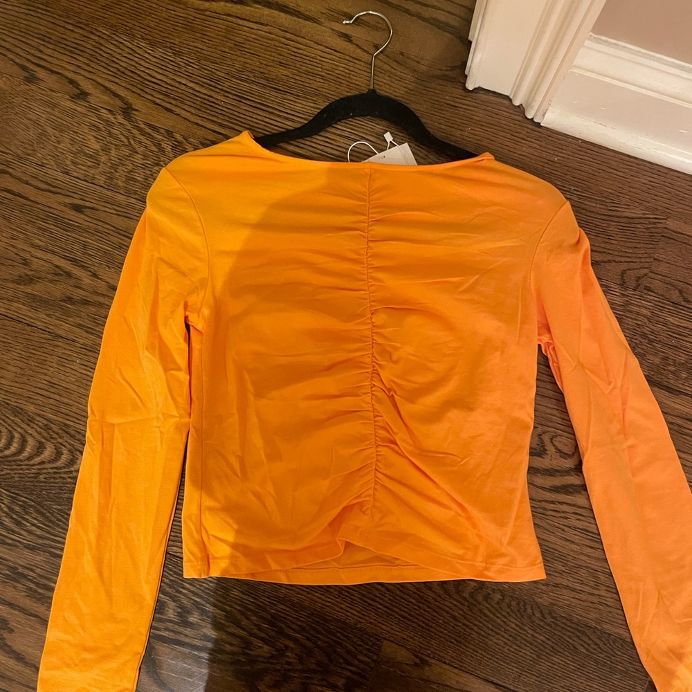 Ruched Zara long sleeve top